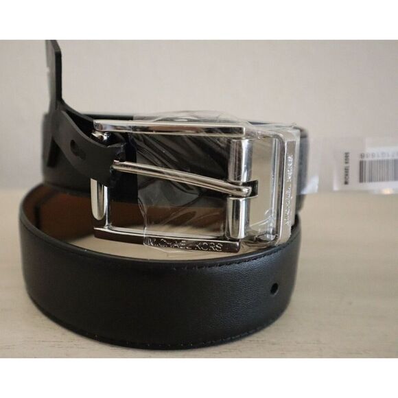 Michael Kors 86F3SBLY6L Men's Sz 30 Black/Brown 31MM Reversible Dress Belt - Picture 8 of 9